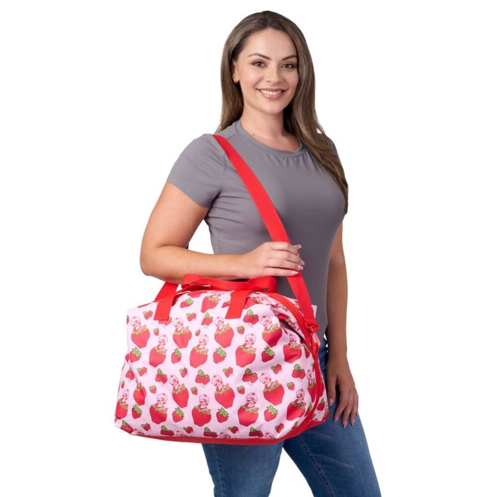 New Strawberry Shortcake Overnighter Travel Duffel Bag Carry-On Large Weekender - Picture 2 of 10